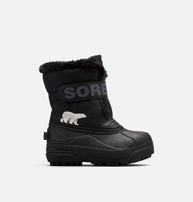 Sorel Snow Commander Boots - Kids Girls Boots Black AU124065 Australia